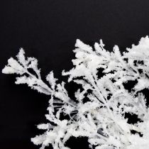 Article Branche artificielle décorative givrée, décoration d'hiver blanche 78 cm, 2 pièces