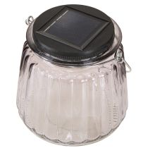 Article Lampe de jardin LED solaire en verre à suspendre Violet Ø10,5 cm 2 pièces