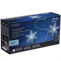 Article Guirlande LED flocons de neige extérieur blanc froid 24 LED 460cm
