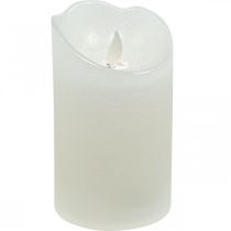 Bougie LED bougie pilier cire blanc chaud Ø7.5cm H12.5cm