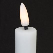 Article Bougies LED blanches coniques en cire blanc chaud 24,5 cm, lot de 2