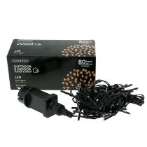 Article Chaîne lumineuse LED riz Guirlande 80 LED pour extérieur blanc chaud 6m