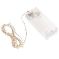 Article Guirlande lumineuse LED pour intérieur, à piles, blanc chaud, 30 LED, 3 m, lot de 6