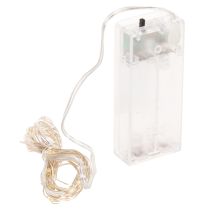 Article Guirlande lumineuse LED pour intérieur, à piles, blanc chaud, 30 LED, 3 m, lot de 6