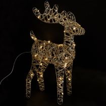 Article Décoration de Noël LED Renne Métal Intérieur Doré H40cm