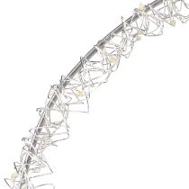 Article Anneau LED décoratif en métal à suspendre argenté blanc chaud 30 cm