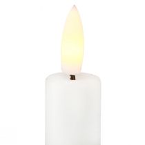Article Bougies bâton LED avec minuterie blanc chaud vraie cire 14,5cm 4pcs