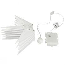 Article LED étoile 3D blanc minuterie pile extérieur Ø30cm H74cm