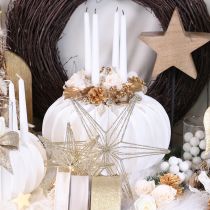 Article Étoile décorative LED en fil de fer à suspendre, 20 LED, blanc chaud, intérieur, 22 cm