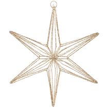Article Étoile décorative à LED en fil de fer à suspendre, pour usage intérieur, 32 cm