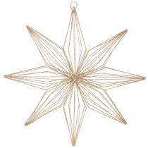 Article Étoile décorative LED en fil de fer à suspendre, pour usage intérieur, fonctionne sur piles, 51 cm