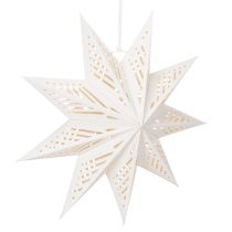 Article Décoration LED étoile de Noël à suspendre, blanc chaud, intérieur, 38 cm