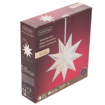 Article Décoration LED étoile de Noël à suspendre, blanc chaud, intérieur, 38 cm