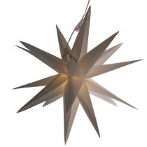 Article Étoile décorative à LED, blanc chaud, pour extérieur, avec minuterie, 40 cm
