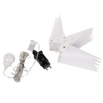 Article Étoile décorative à LED, blanc chaud, pour extérieur, avec minuterie, 40 cm