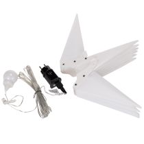 Article Étoile de Noël LED blanc chaud avec minuterie extérieure 60 cm