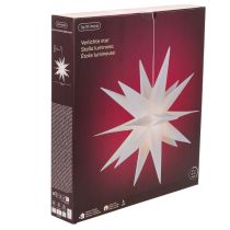 Article Étoile de Noël LED blanc chaud avec minuterie extérieure 60 cm