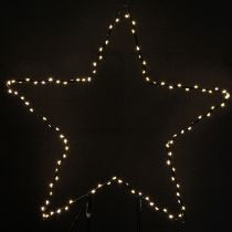 Article Étoile LED sur pied en métal 100 Micro LED blanc chaud Ø37cm