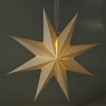 Article Étoile suspendue LED avec minuterie, blanc chaud, extérieur, 38 cm