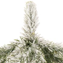 Article Plante artificielle enneigée, sapin de Noël LED en sac de jute, fonctionne sur piles, pour usage intérieur, 50 cm