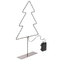 Article Sapin de Noël LED, fonctionne sur piles, décoration de table intérieure, 47 cm