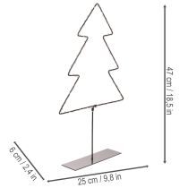 Article Sapin de Noël LED, fonctionne sur piles, décoration de table intérieure, 47 cm