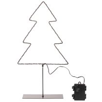 Article Sapin de Noël LED, fonctionne sur piles, décoration de table intérieure, 47 cm