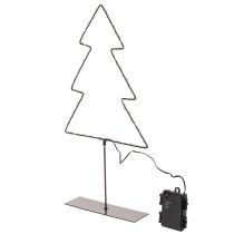 Article Sapin de Noël LED, fonctionne sur piles, décoration de table intérieure, 47 cm