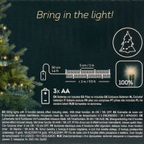 Article Guirlande lumineuse de Noël en clinquant avec 60 LED et minuterie, pour extérieur, 3 m
