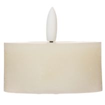 Article Bougie chauffe-plat LED, blanc chaud, effet scintillant et minuterie, cire véritable, fonctionne sur piles, 7 cm, lot de 2