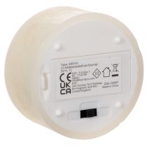 Article Bougie chauffe-plat LED, blanc chaud, effet scintillant et minuterie, cire véritable, fonctionne sur piles, 7 cm, lot de 2