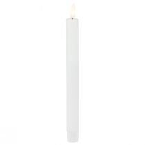 Bougies LED avec minuterie bougies bâton vraie cire blanc 25cm 2pcs