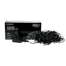 Article Guirlande LED luciole 240 amp. 18 m, noir/blanc froid