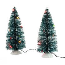 Sapin de Noël LED mini artificiel pour batterie 16cm 2pcs