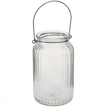 Article Lanterne en verre pour poignée suspendue H18cm 2pcs