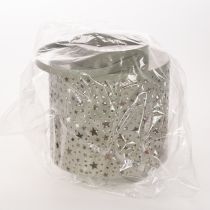 Article Lanterne à motif d'étoiles, en métal vert, 31 cm