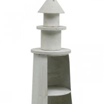 Article Phare Shabby Chic Crème Déco Maritime Ø13cm H41.5cm