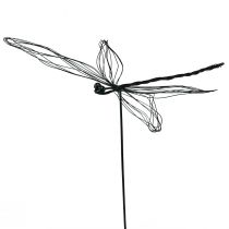 Article Figurine en métal libellule bouchon fleur W28cm 2pcs