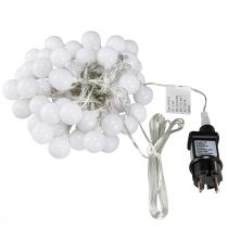 Article Guirlande lumineuse boules minuterie 60 LED blanc chaud intérieur extérieur 9m