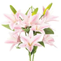 Article Lys artificiel, fleur à tige, décoration, 68 cm, lot de 3