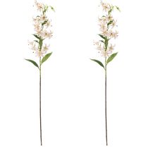 Article Lys artificiel en guise de tige florale pour une décoration élégante et facile d'entretien, 82 cm, 2 pièces