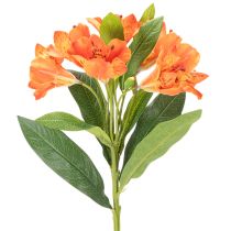 Article Alstroemeria artificielle orange, bouquet décoratif artificiel, 75 cm, 3 pièces
