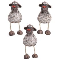 Article Mouton rigolo Pâques Figurine pour bord d'étagère 15cm 3pcs