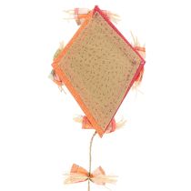 Article Dragon décoratif amusant à suspendre orange 18 × 26 cm, 2 pièces