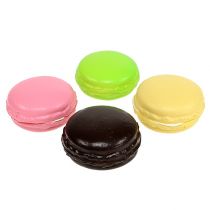 Macaron décoratif meringue diff. couleurs 5 cm 8 p.