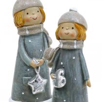 Article Figurines déco hiver figurines enfants filles H14.5cm 2pcs