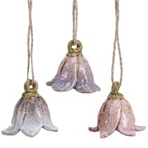 Article Décoration fleurs de muguet en céramique à suspendre Ø5cm 6 pcs