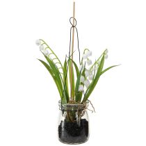Article Muguet artificiel en pot en forme de fleur précoce H22cm 3pcs