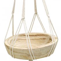 Panier suspendu en macramé bol décoratif style bohème Ø23cm H90cm