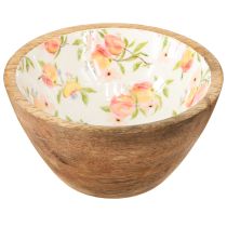 Article Bol décoratif en bois de manguier, bol en bois de pêcher, diamètre 12,5 cm, 2 pièces